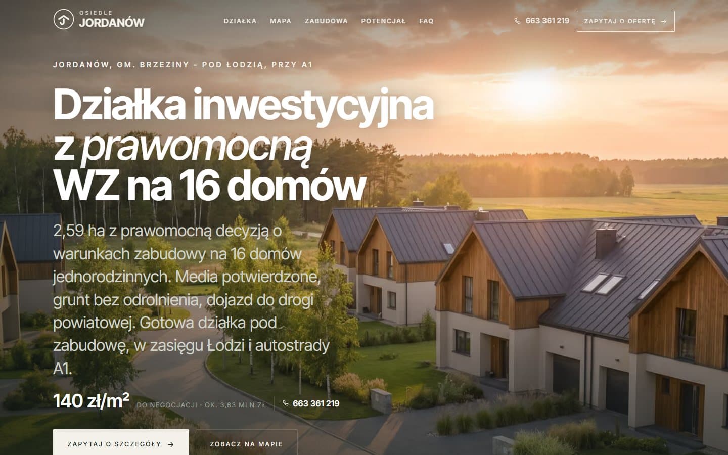 Osiedle Jordanów na ekranie komputera