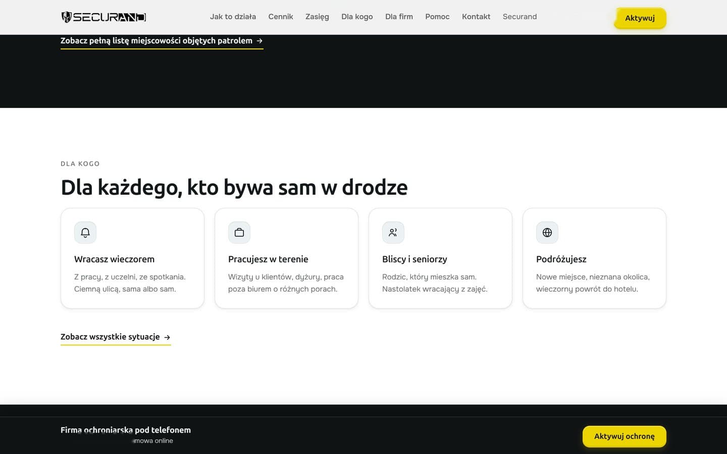 Sekcja dla kogo: cztery sytuacje, w których ktoś zostaje sam w drodze, od powrotu wieczorem po podróż