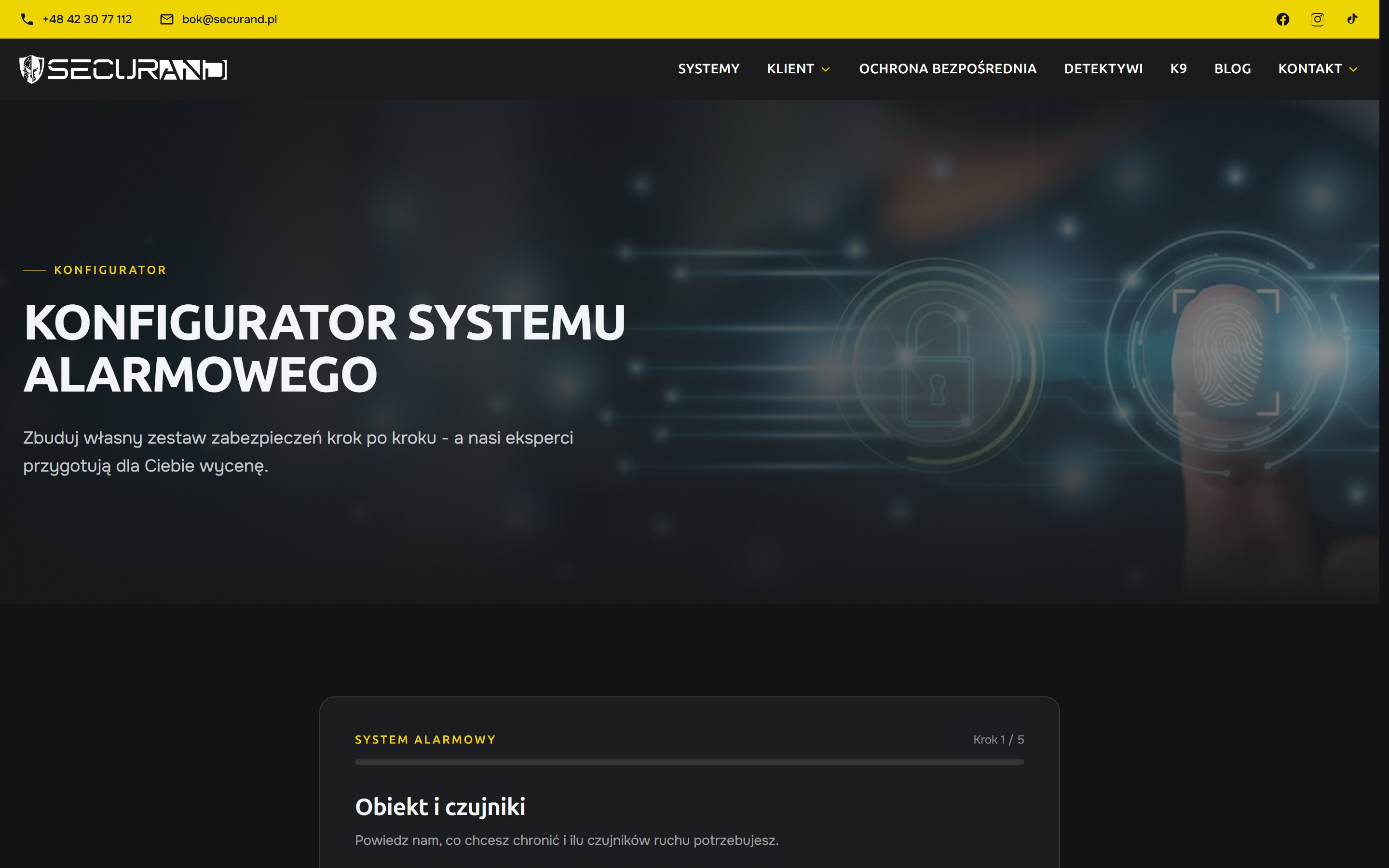 Konfigurator systemu alarmowego - krok po kroku
