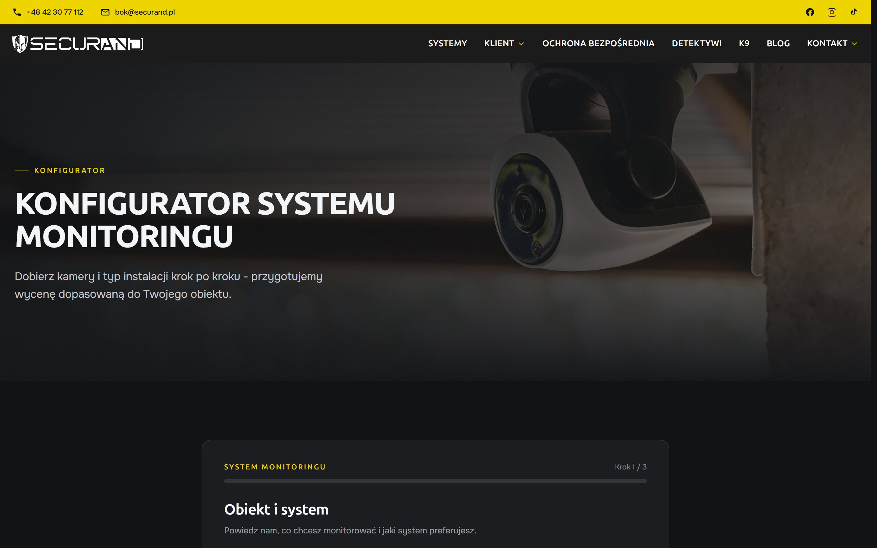 Konfigurator monitoringu - kamery, instalacja i podgląd