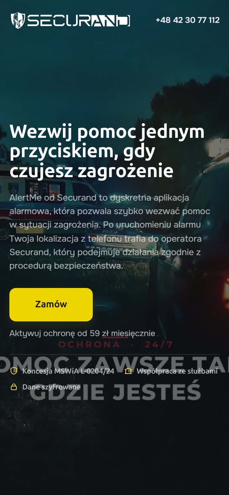 AlertMe na telefonie