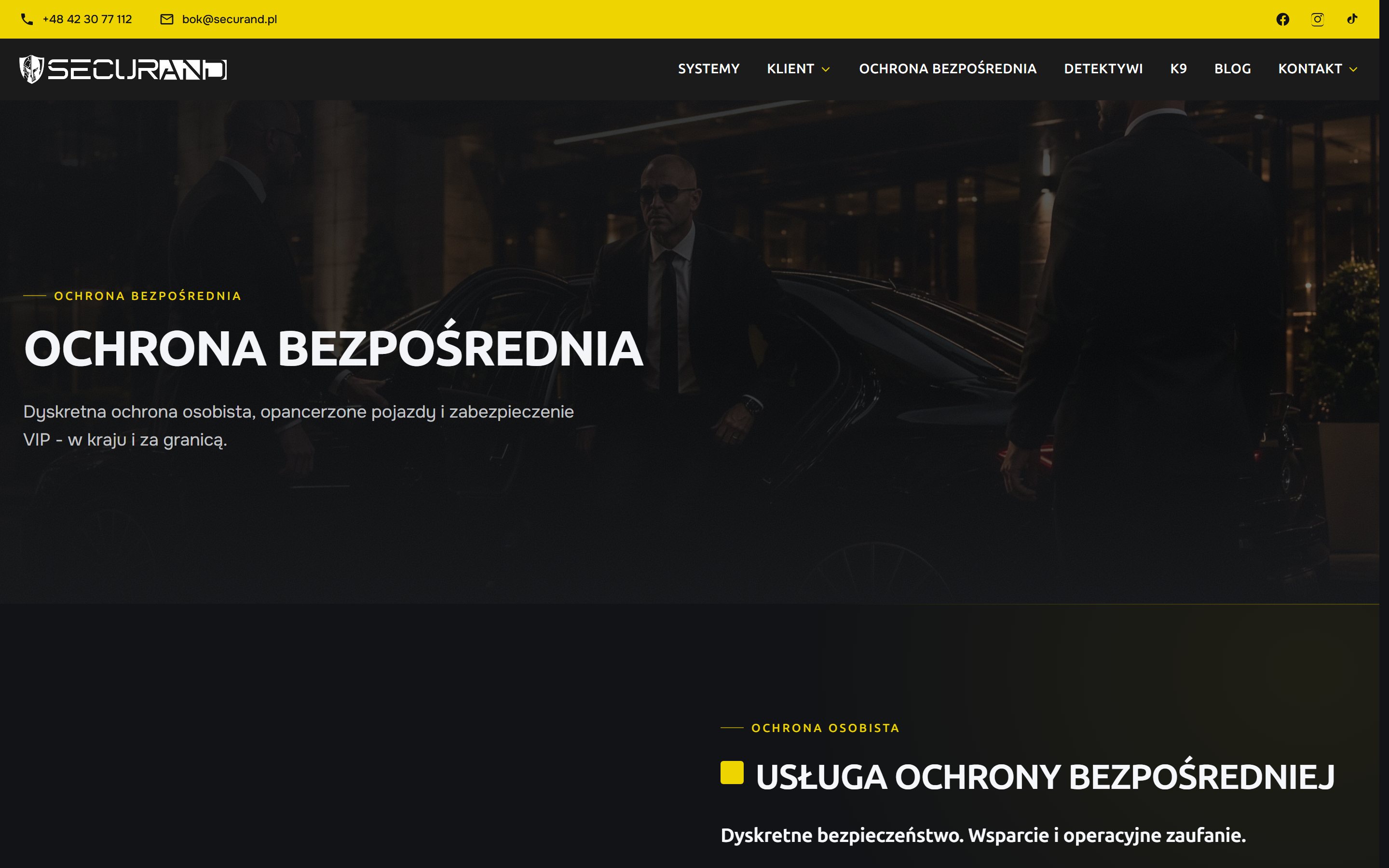 Ochrona bezpośrednia - zakres, flota i konfigurator